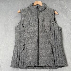 Heatkeep Vest Women Large Gray Down Puffer Packable Quilted Gorp‎ Winter Outdoor
